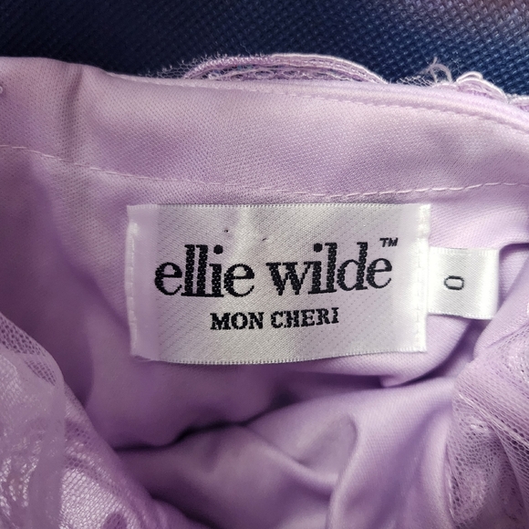 Ellie Wilde Lavender Mermaid Prom Dress Perfect Condition - Picture 9 of 9